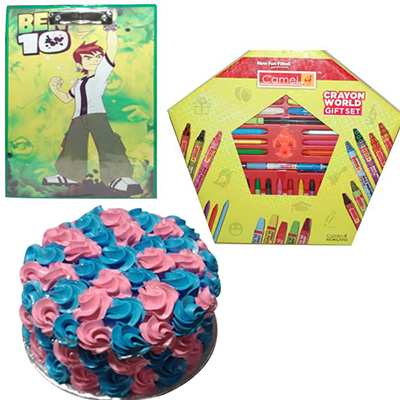 "Floral Bouquet Design Pineapple Cake - 4 Kgs (Code F08) - Click here to View more details about this Product